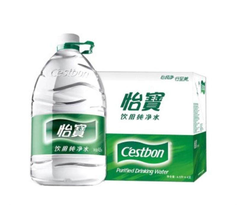 怡寶純凈水4.5L*4瓶/整箱
